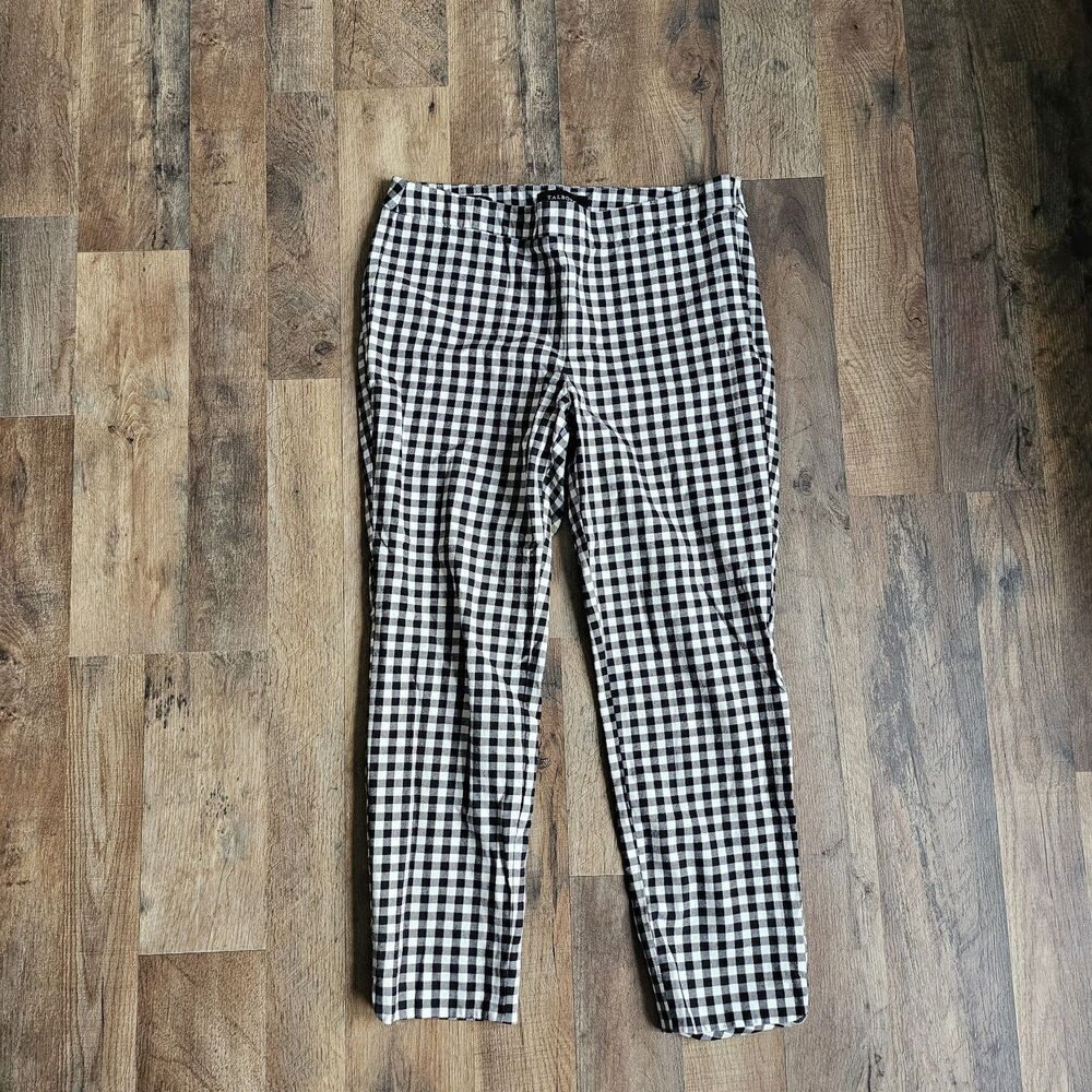 Talbots Chatham Ankle Gingham Plaid Pants Twee Preppy Office Siren Size 8